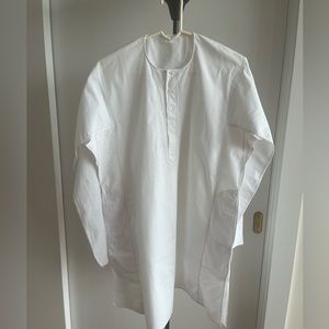 Tandon's Brand White Quality 100% Cotton Lucknow Bengali Hand Embroidery Kurta M